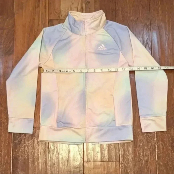 Adidas Rainbow Full Zip Girls Jacket, Size 6 - Picture 8 of 12